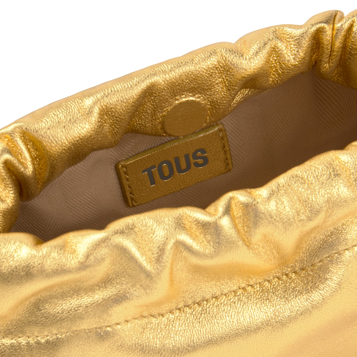 Small gold-colored leather Crossbody bag TOUS Gloss