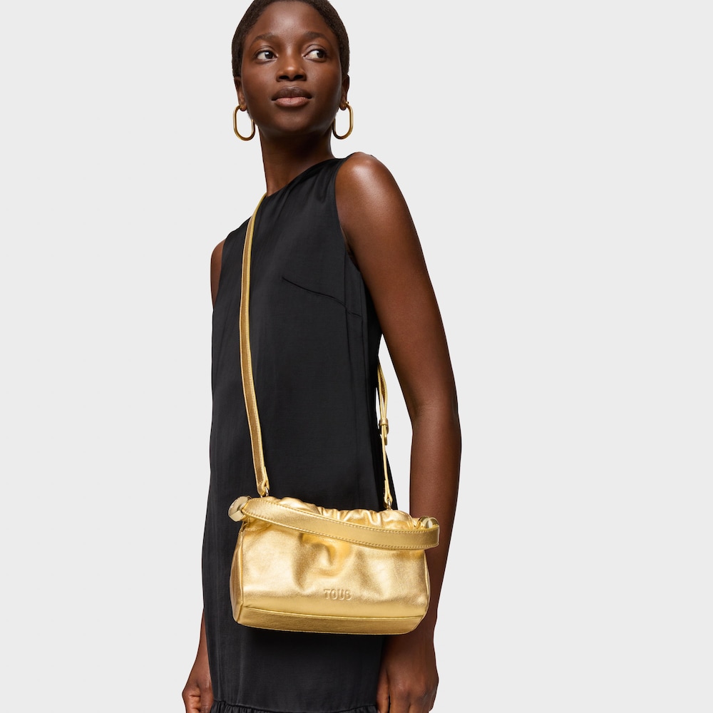 Mała złota sk&oacute;rzana Torebka przez ramię TOUS Gloss
