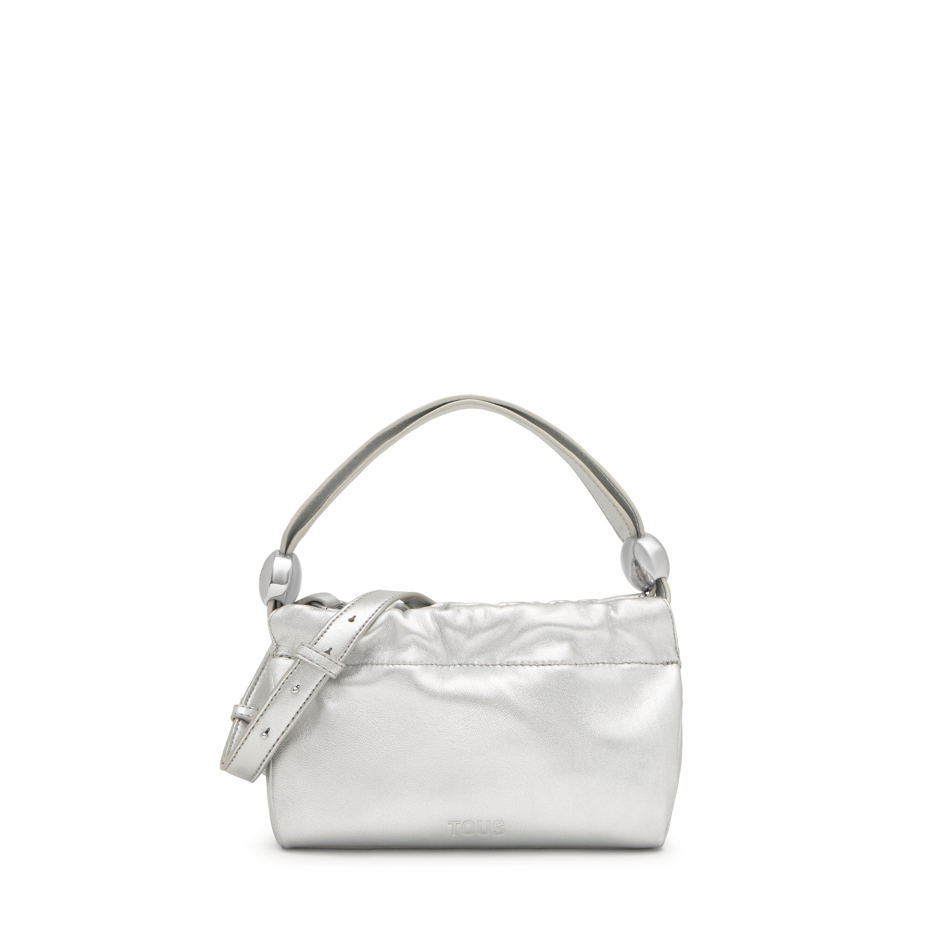 Small silver-colored leather Crossbody bag TOUS Gloss