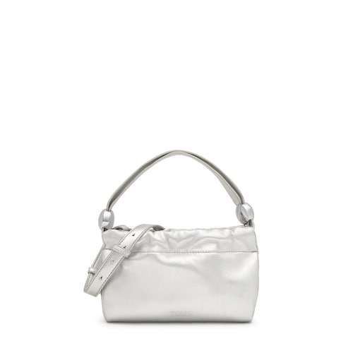Small silver-colored leather Crossbody bag TOUS&nbsp;Gloss