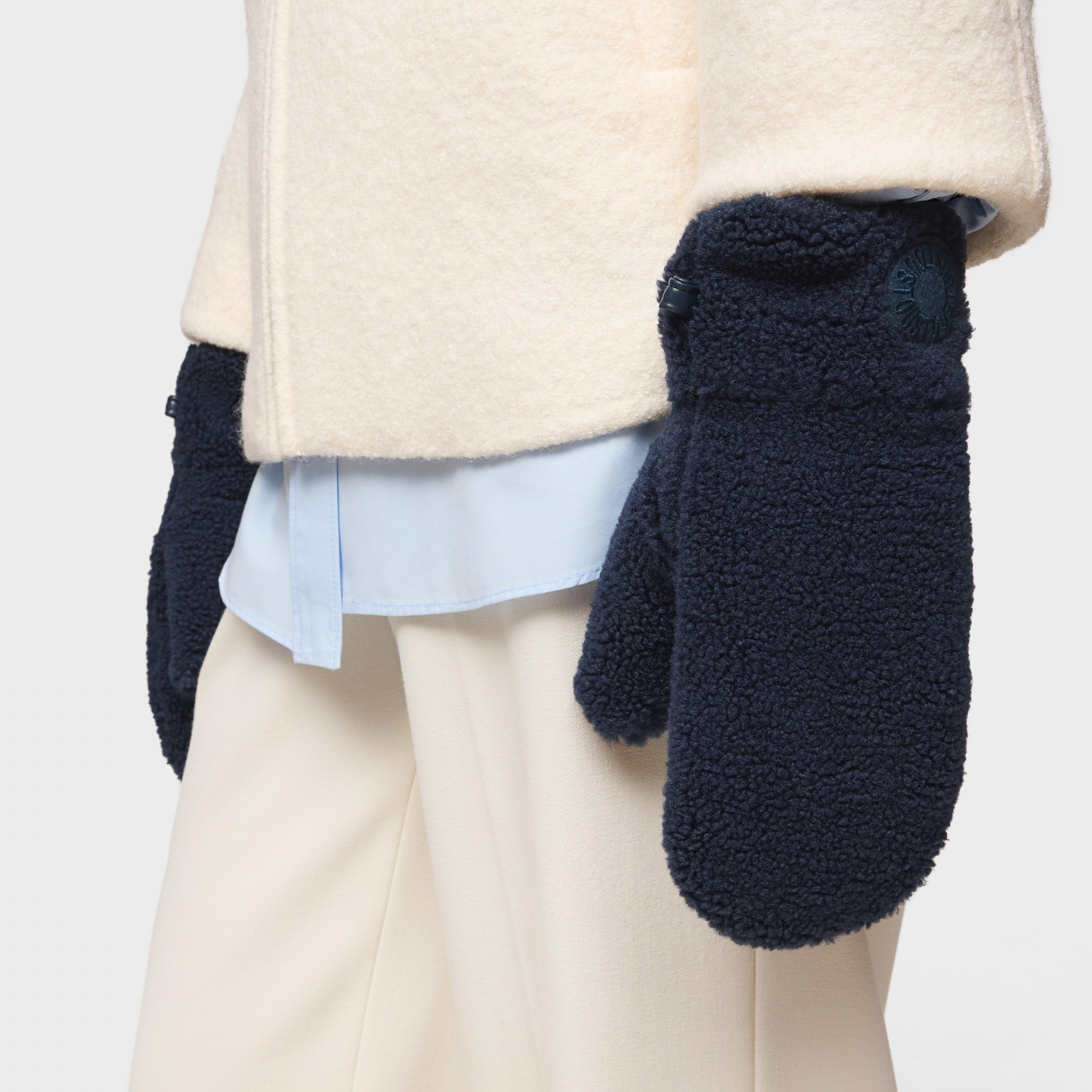 Navy blue Mittens TOUS Faux