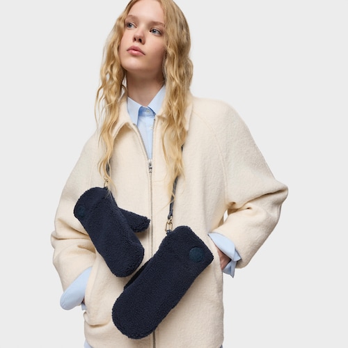 Navy blue Mittens TOUS Faux