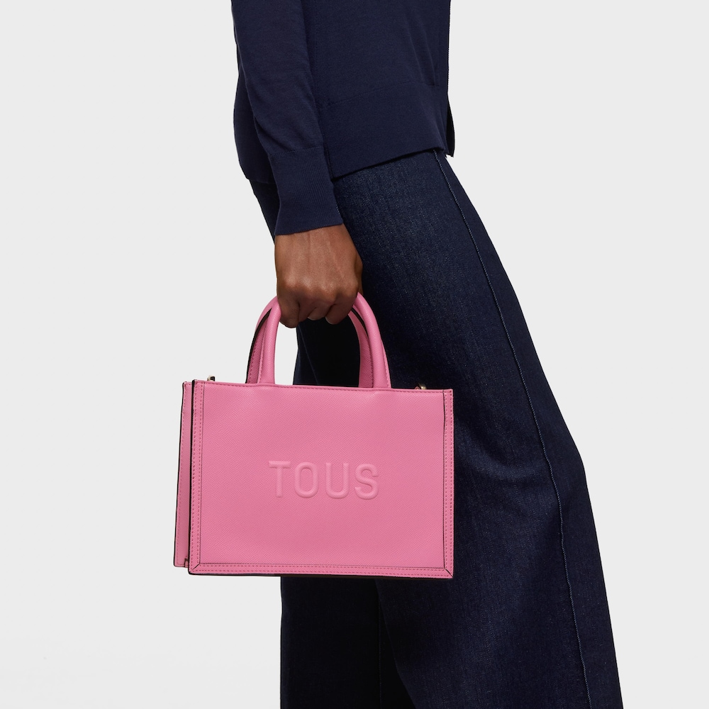 Stredne veľk&aacute; tmavoružov&aacute; N&aacute;kupn&aacute; ta&scaron;ka Amaya TOUS Brenda