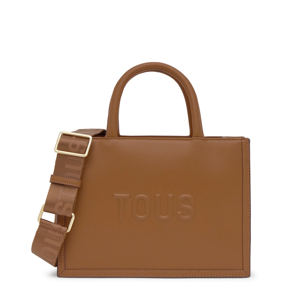 Medium camel-colored Shopping bag TOUS Brenda image number 0
