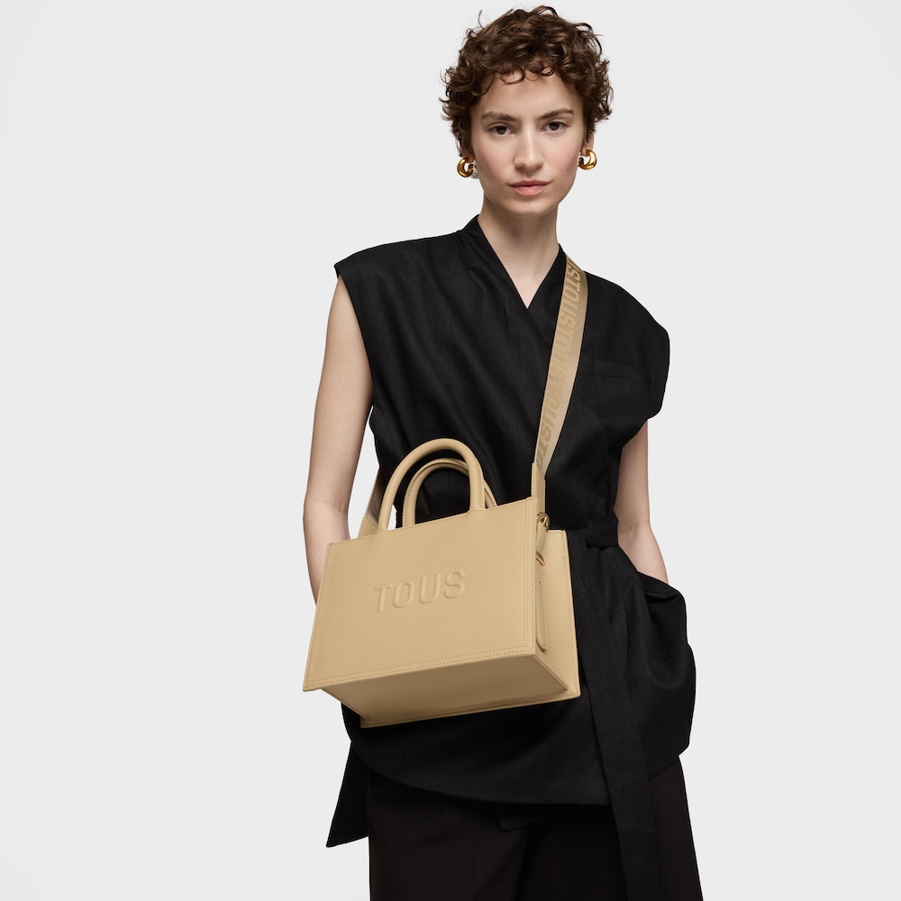 Medium sand-colored Shopping bag TOUS Brenda image number 3