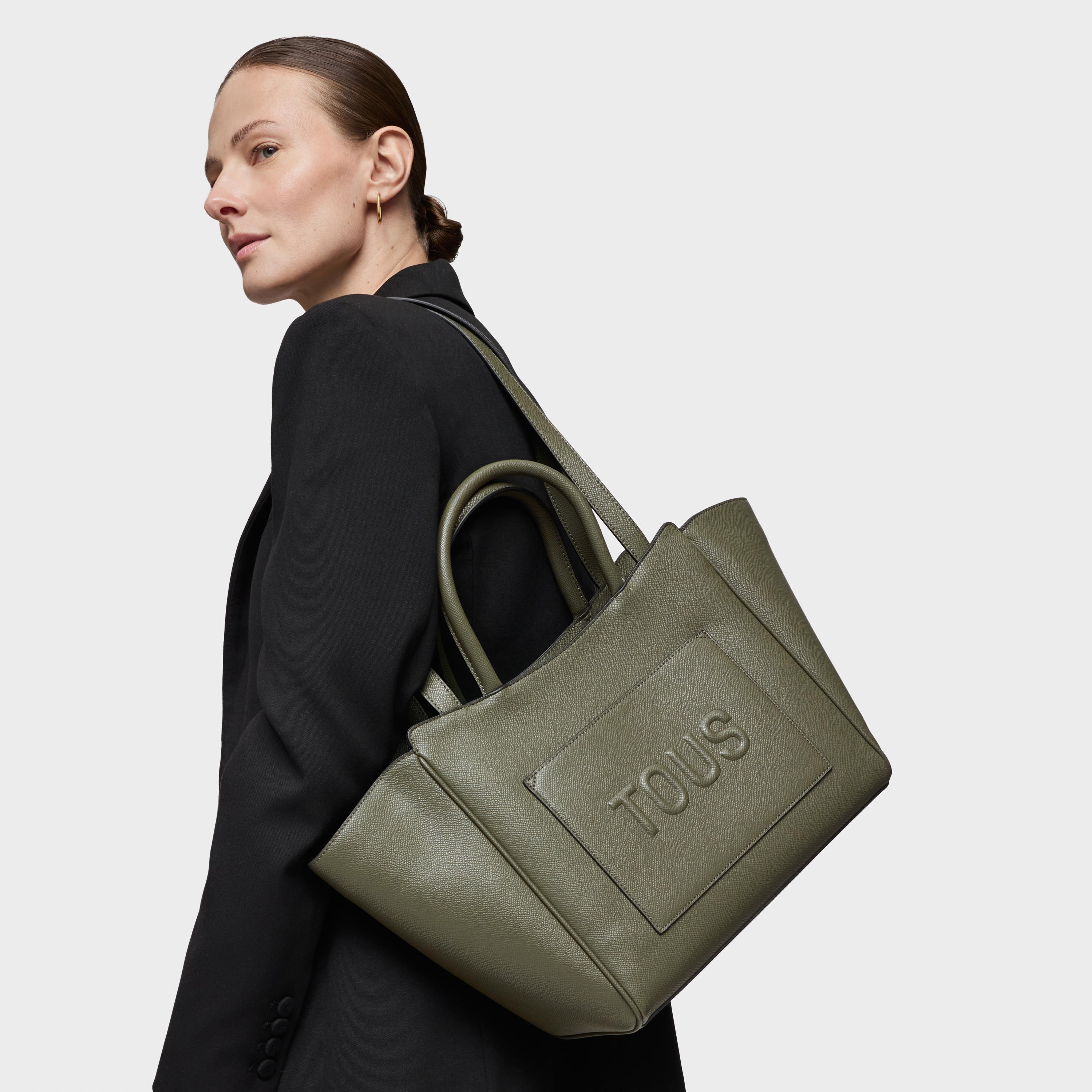Medium khaki City bag TOUS Brenda