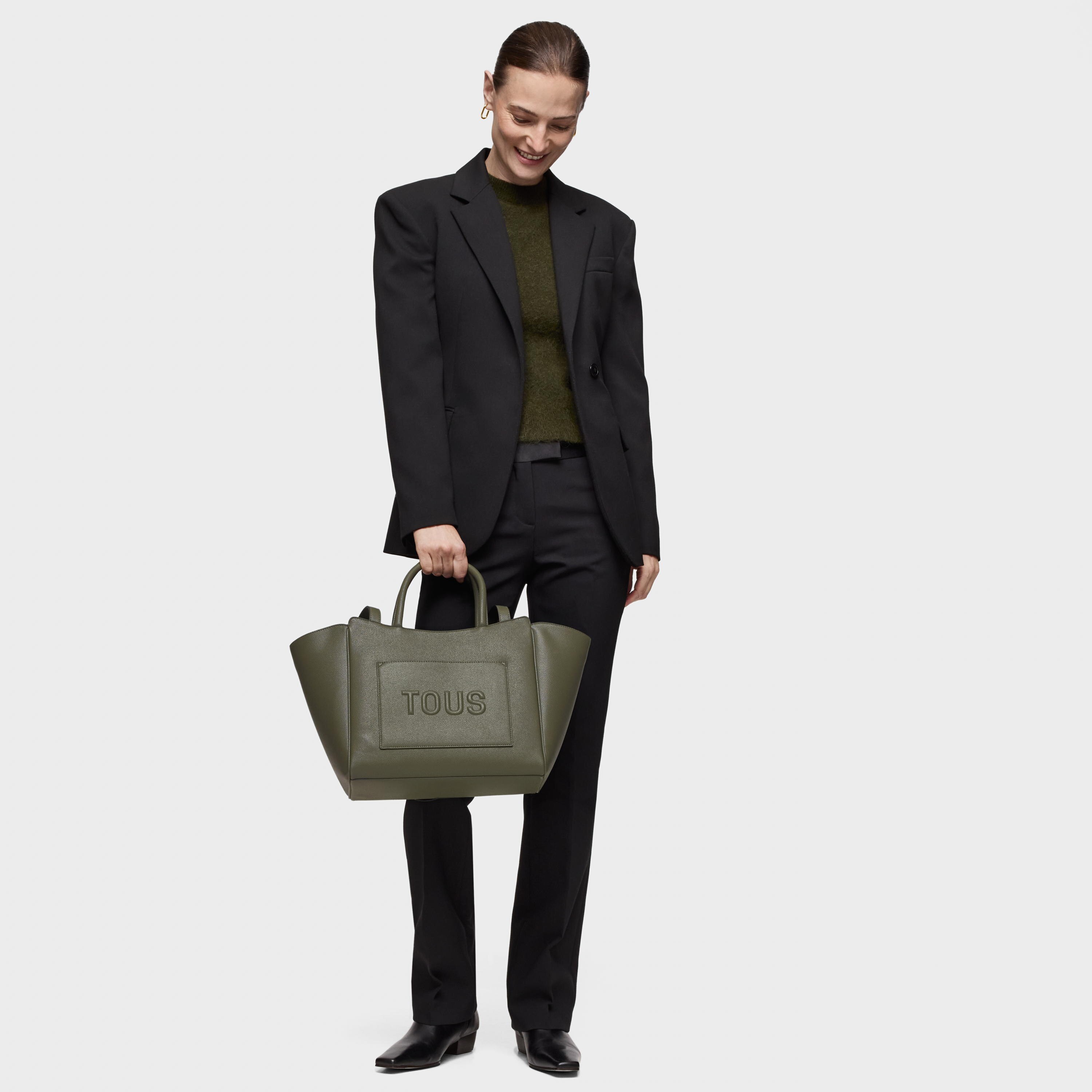 Medium khaki City bag TOUS Brenda