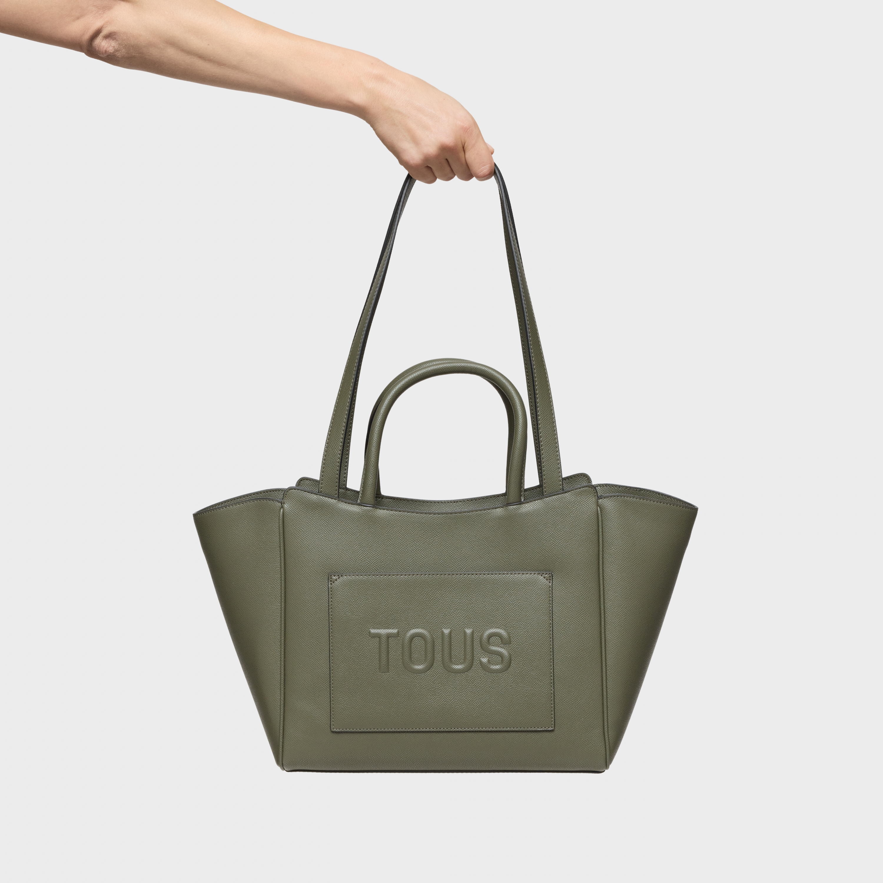 Medium khaki City bag TOUS Brenda