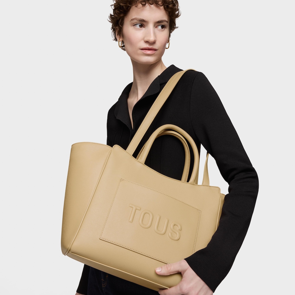 Medium sand-colored City bag TOUS Brenda