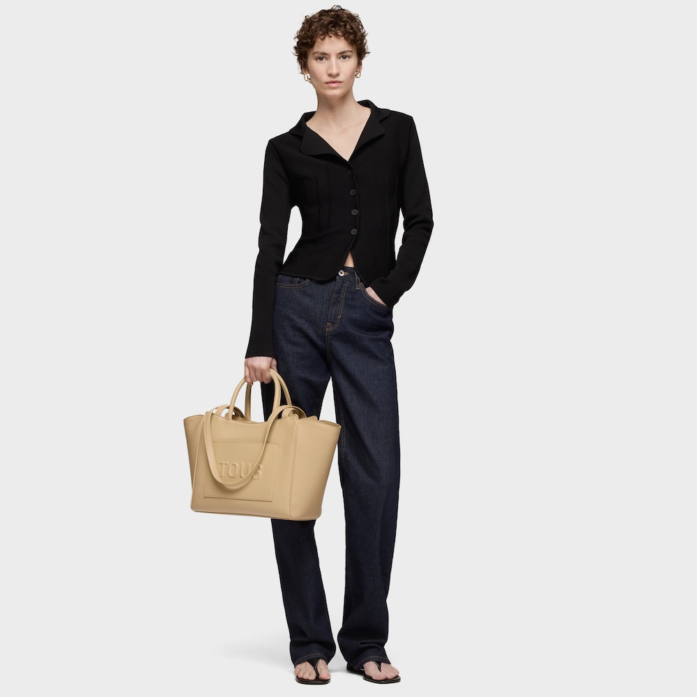 Medium sand-colored City bag TOUS Brenda
