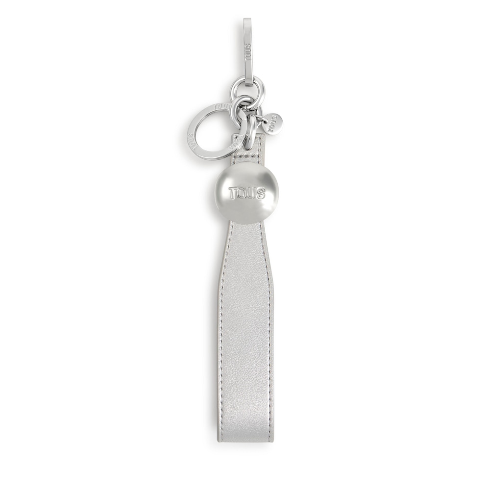 Silver-colored leather Key ring TOUS Metal Ball