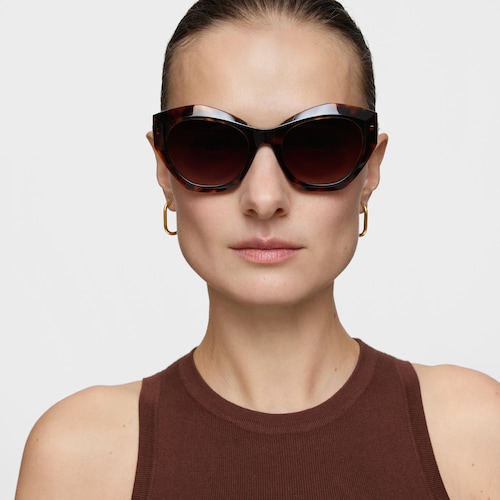 Havana-colored Sunglasses TOUS Faceted Logo