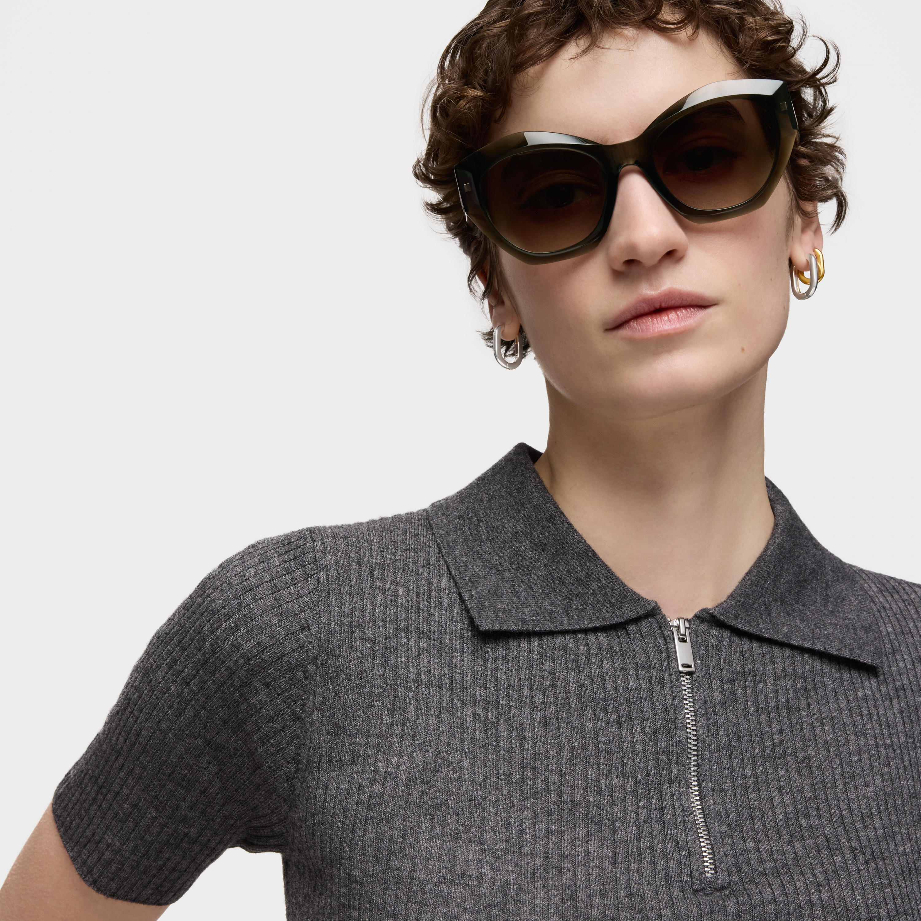 Gray Sunglasses TOUS Faceted Logo