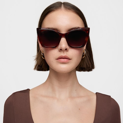 Havana-colored Sunglasses TOUS Faceted Logo