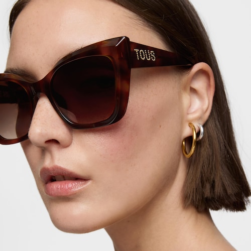 Havana-colored Sunglasses TOUS Faceted Logo