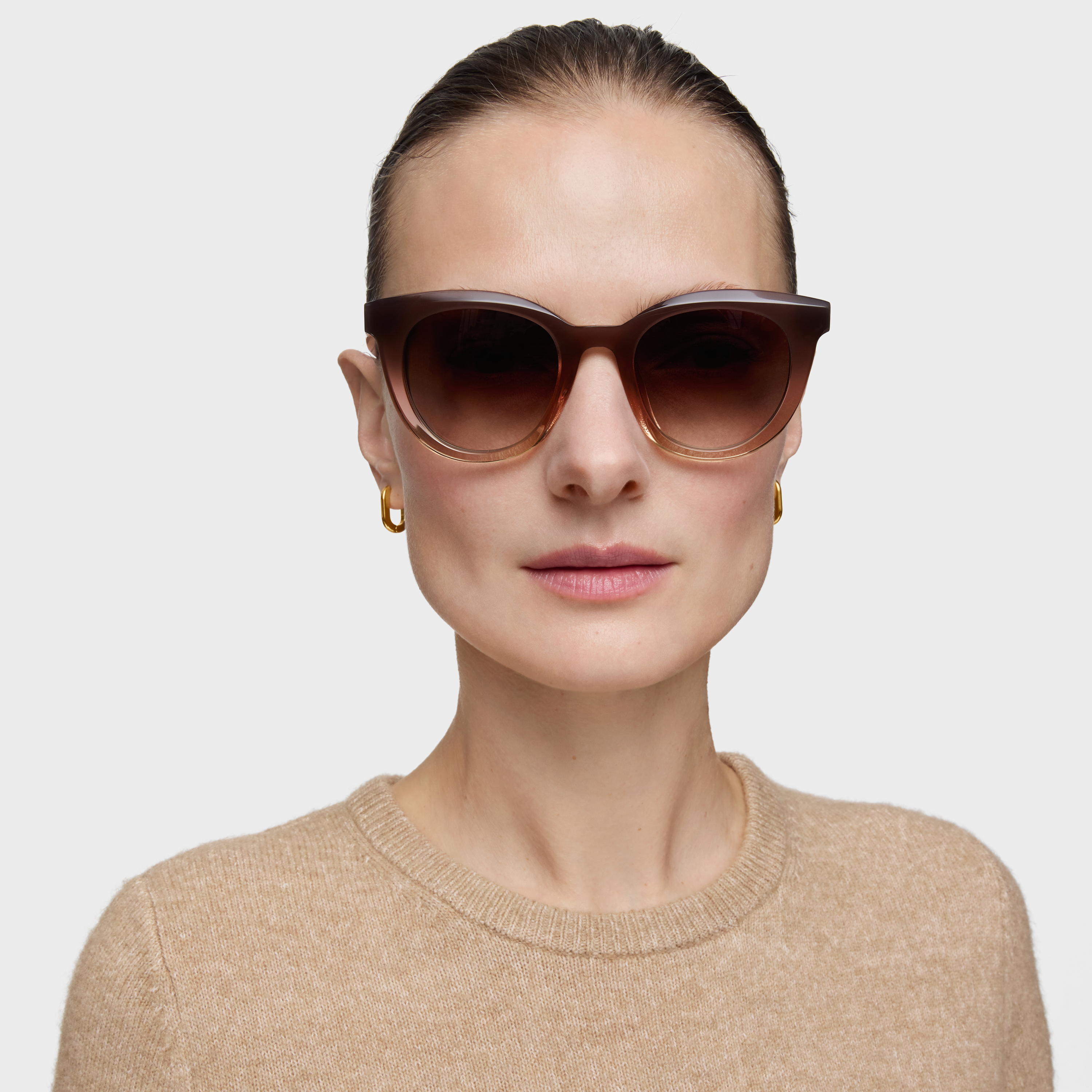 Brown Sunglasses TOUS Round Logo