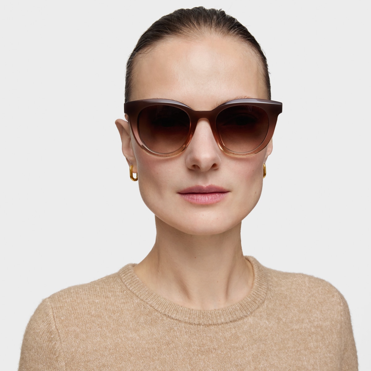 Brown Sunglasses TOUS Round Logo