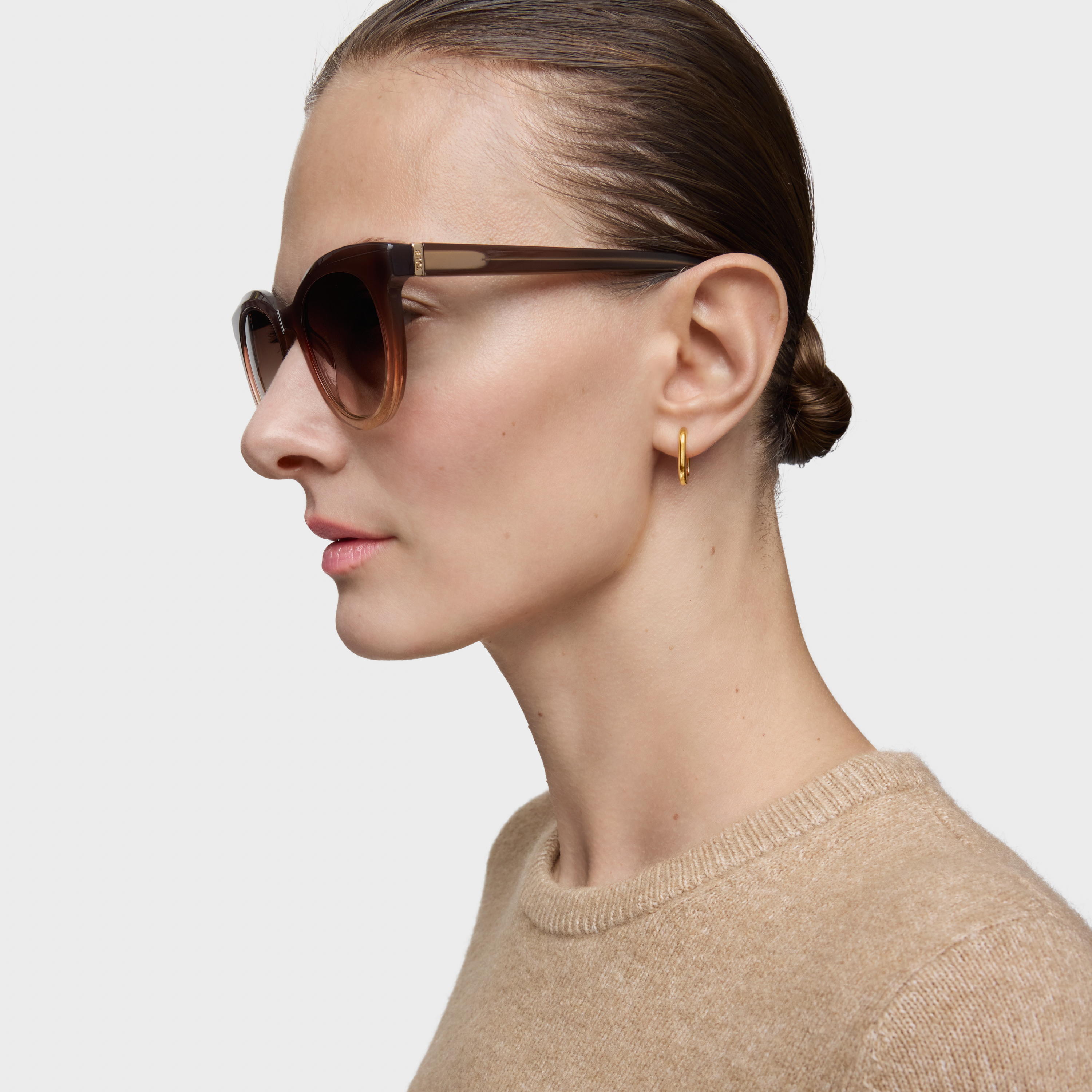 Brown Sunglasses TOUS Round Logo