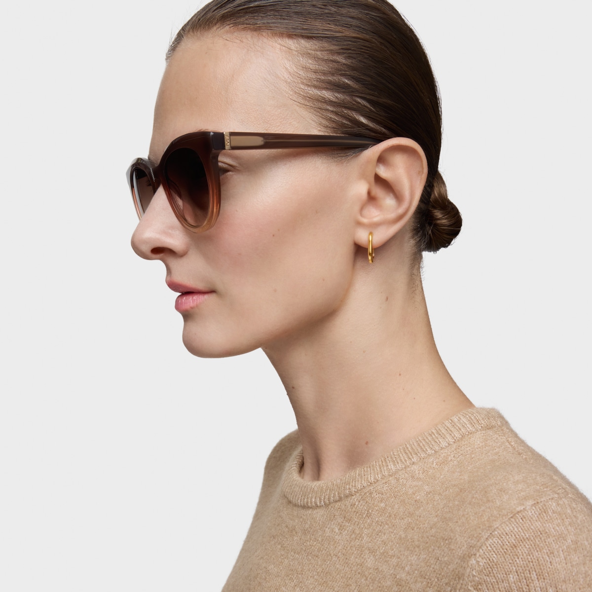 Brown Sunglasses TOUS Round Logo