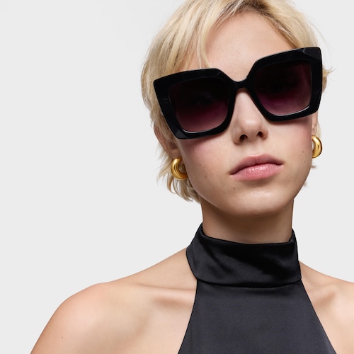 Black Sunglasses TOUS Faceted Logo