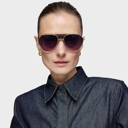 Rose-gold-colored Sunglasses TOUS Pilot