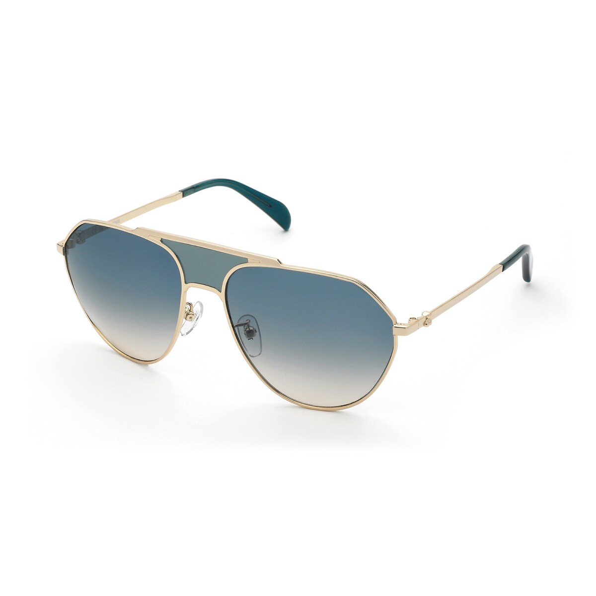 Tous Sunglasses - Gold detail. PERFECT condition The Bodyguard Tort Gold Uni-Sex Wrap Sunglasses | Le Specs main image 4