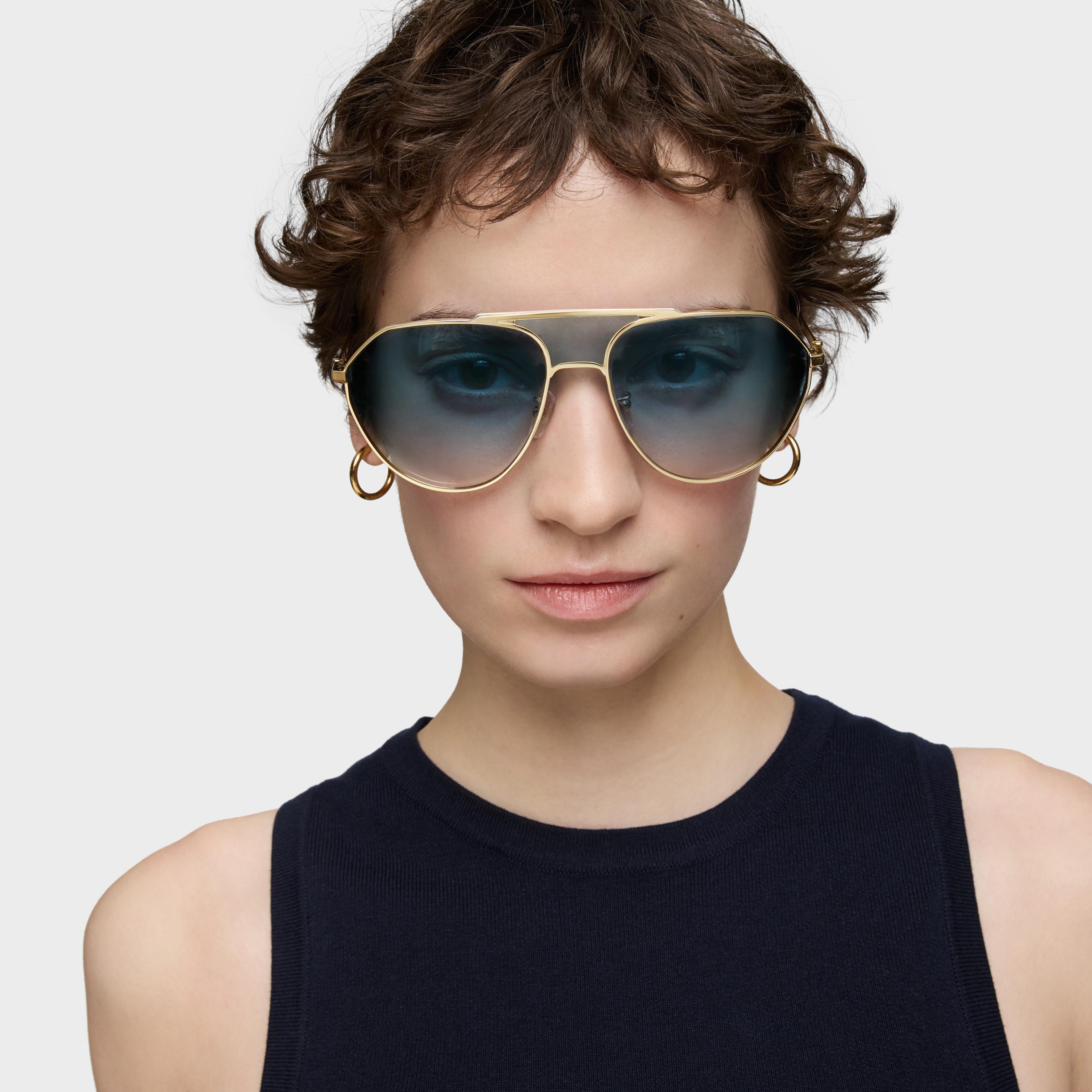 Gold-colored Sunglasses TOUS Pilot