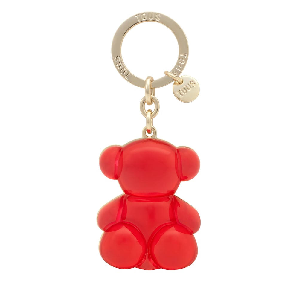 Red half Keychain Bold Bear