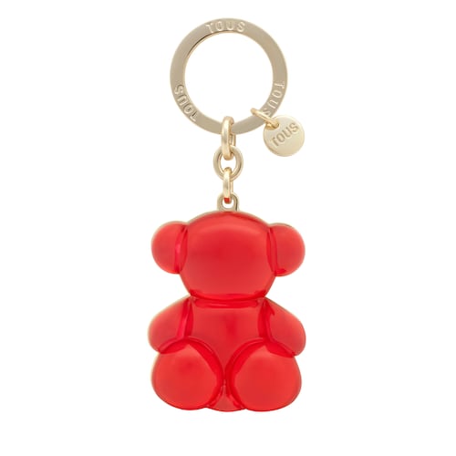Red half Keychain Bold Bear