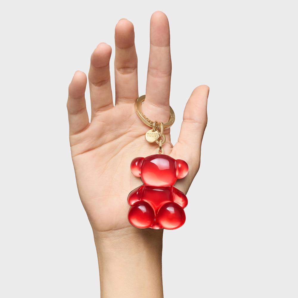 Red half Keychain Bold Bear
