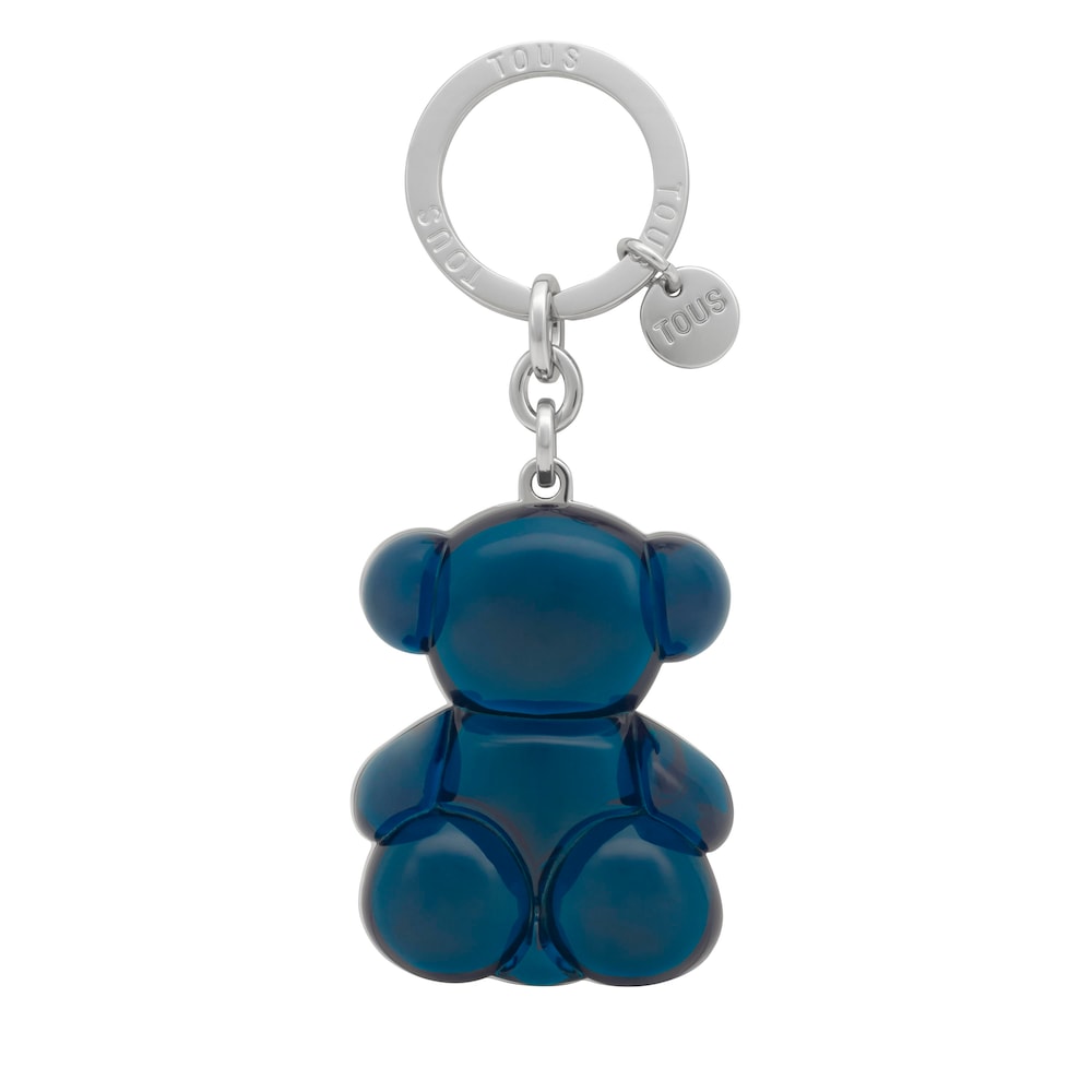 Navy blue half Keychain Bold Bear