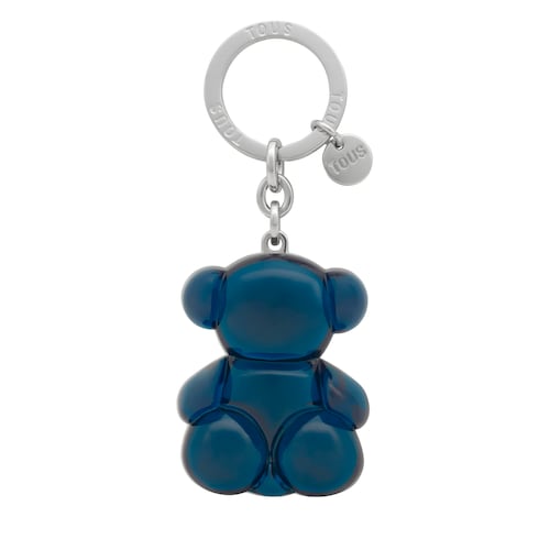 Navy blue half Keychain Bold Bear