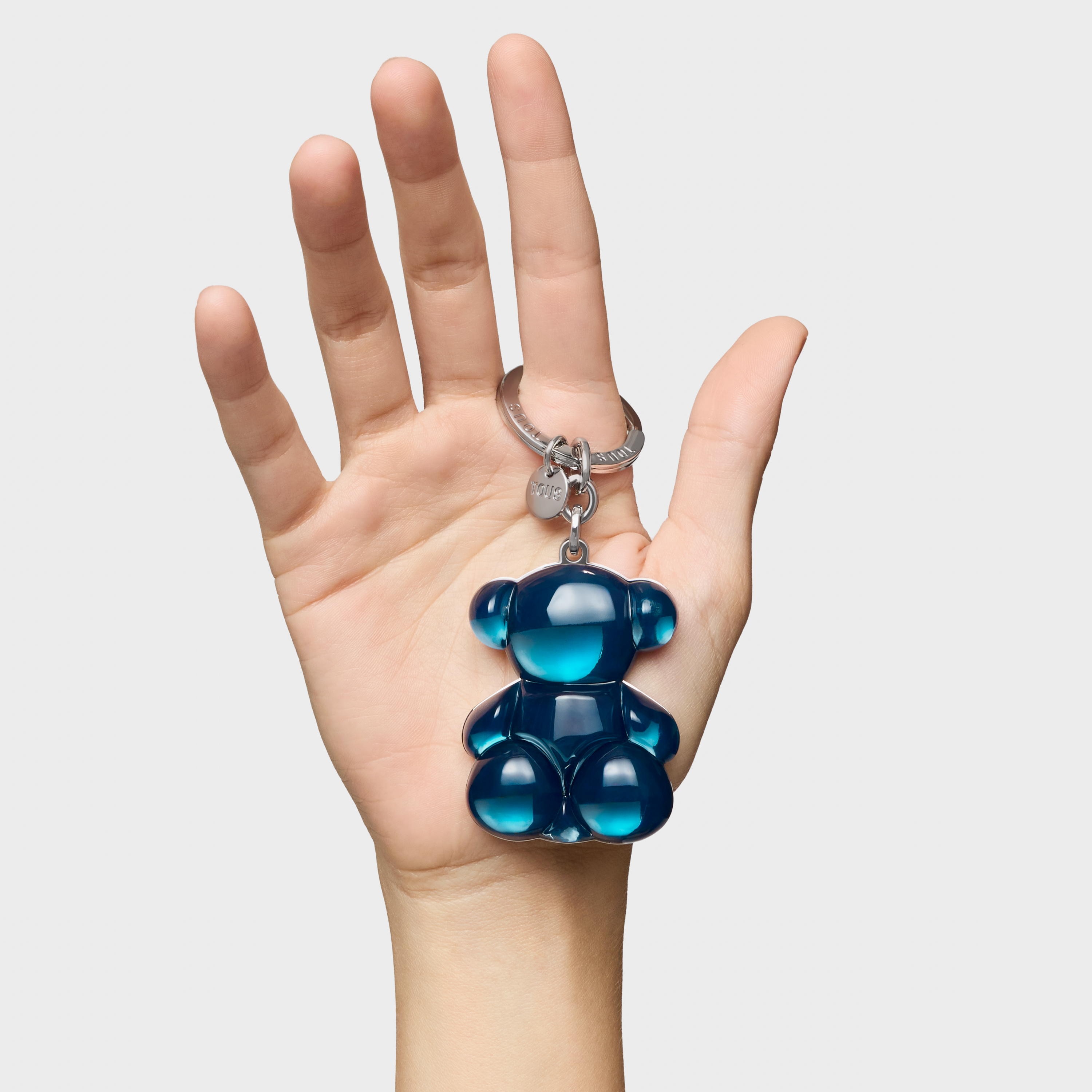 Navy blue half Keychain Bold Bear