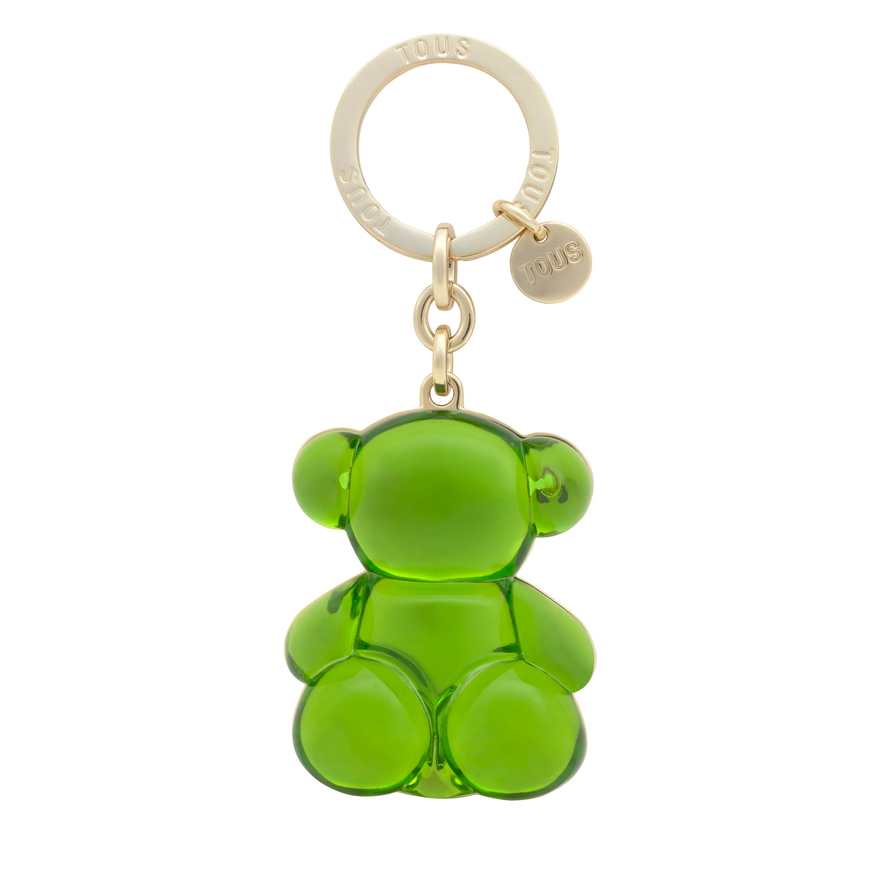 Dark green half Keychain Bold Bear