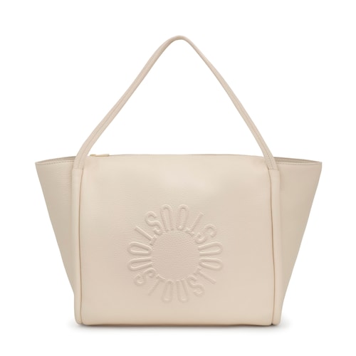 Capazo grande de piel beige TOUS Miranda image number 0
