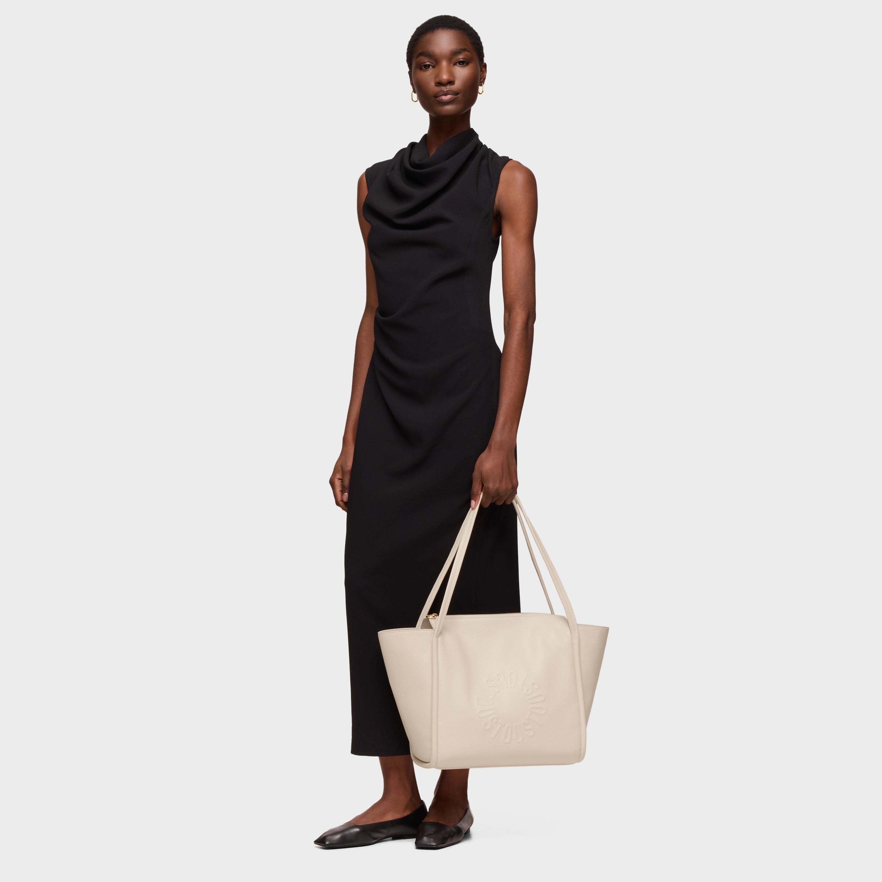 Large beige leather Tote bag TOUS Miranda