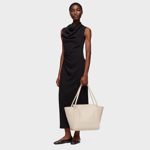 Capazo grande de piel beige TOUS Miranda