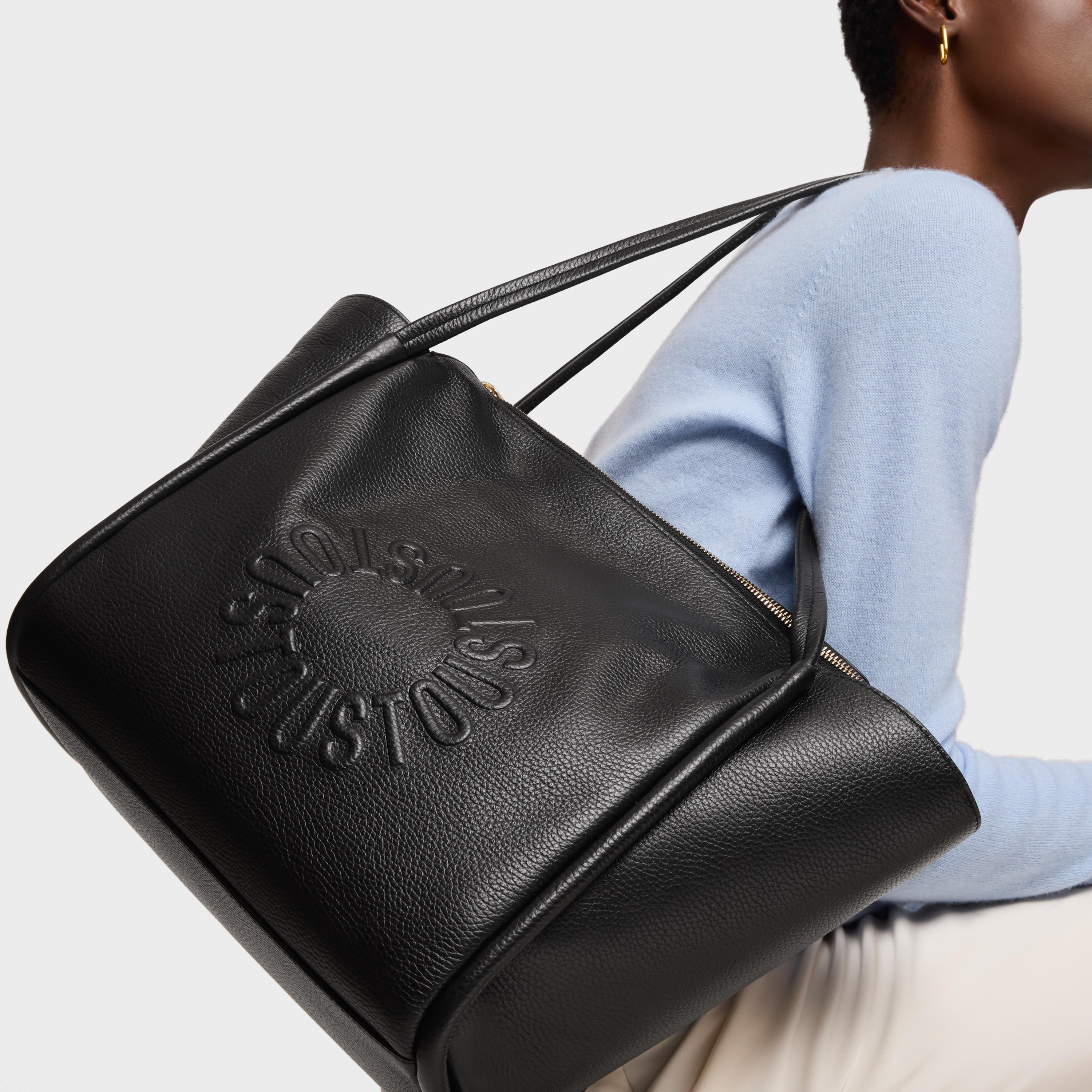 Large black leather Tote bag TOUS Miranda