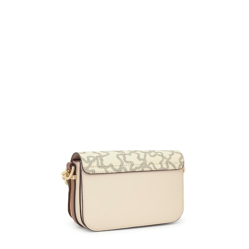 Bandolera pequeña camel y beige Chain Kaos Icon