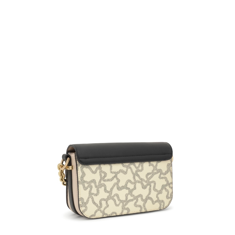Small beige and black Crossbody bag Chain Kaos Icon