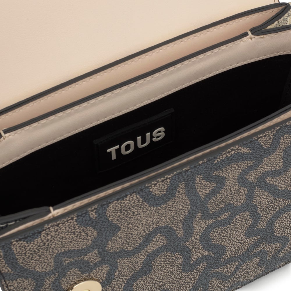 Small beige and black Crossbody bag Chain Kaos Icon