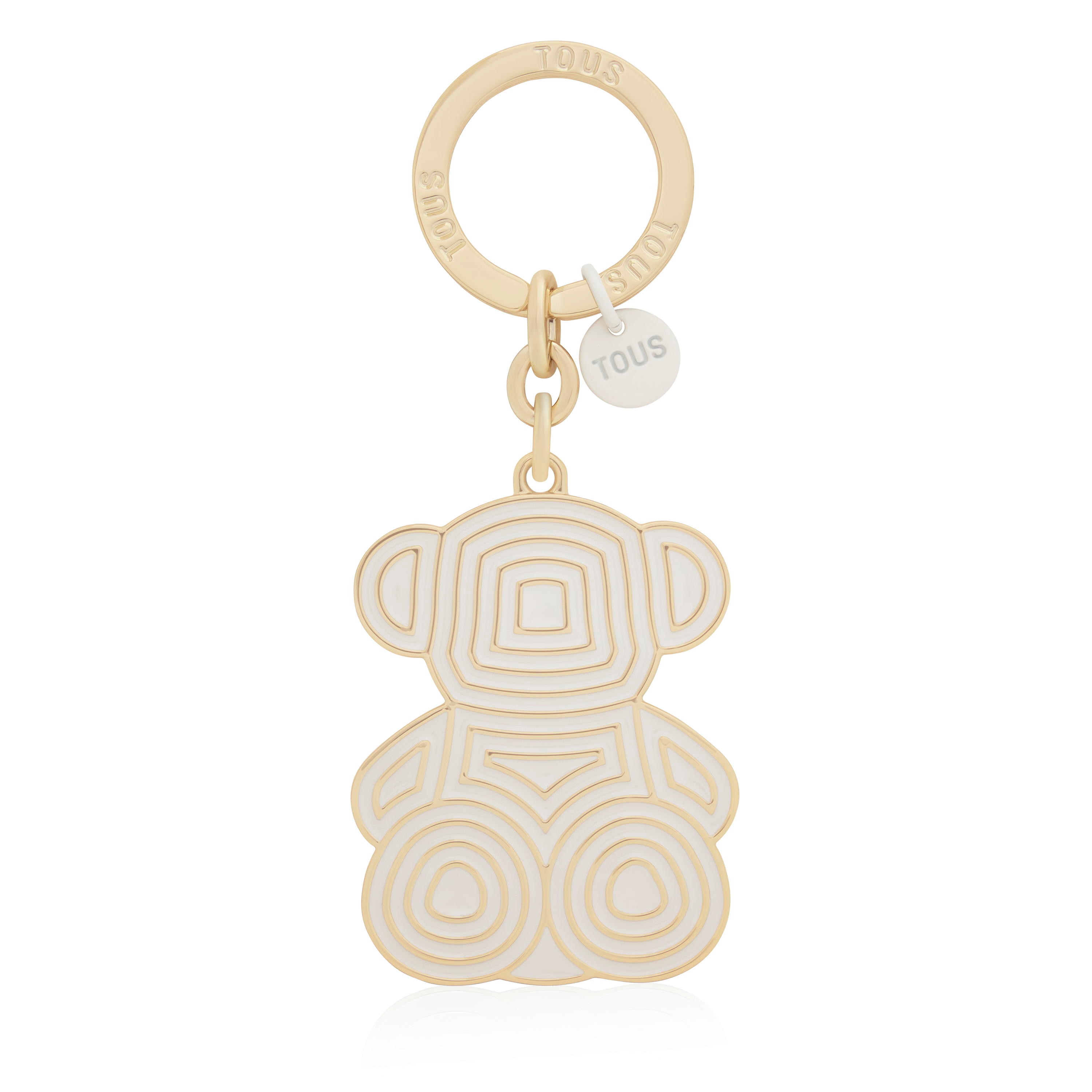 Beige Key ring Bold Bear Lines