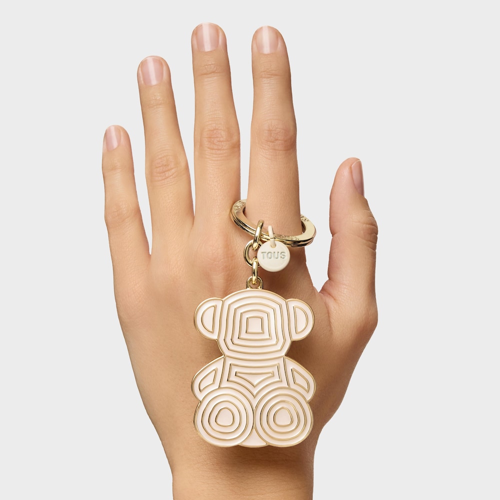 Llavero beige Bold Bear Lines