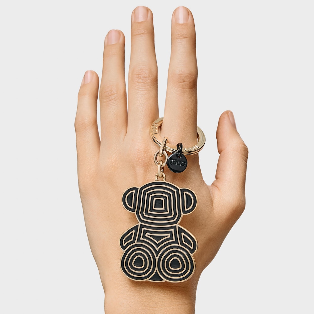 Porta-chaves preto Bold Bear Lines