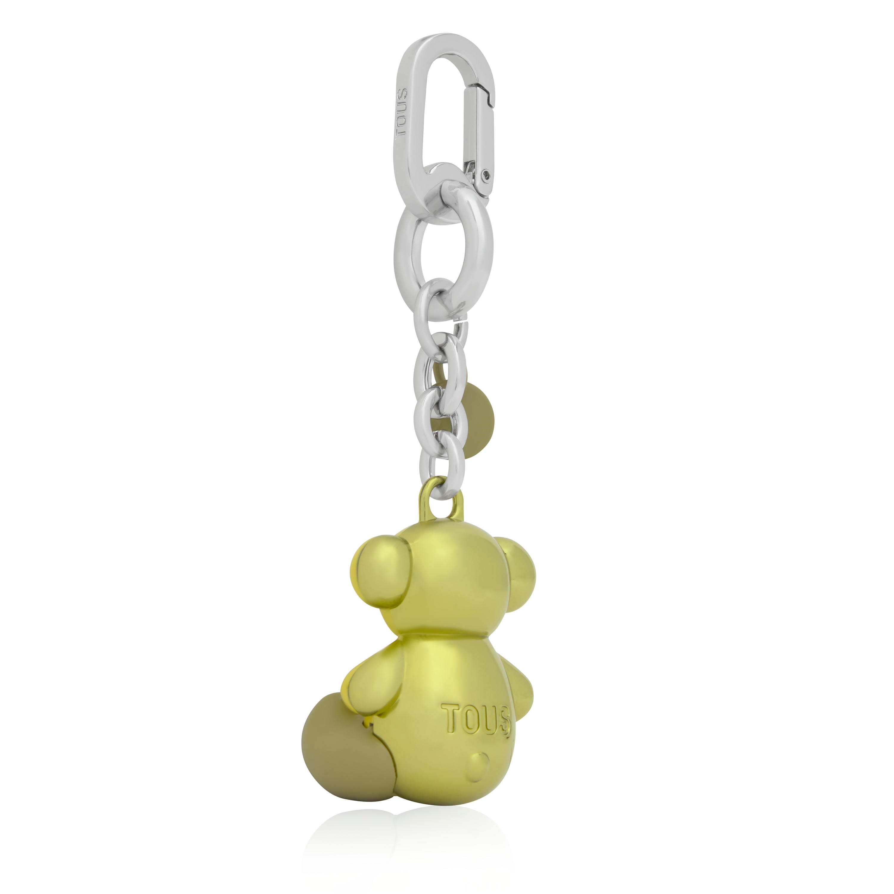 Lime green Key ring Metal Bold Bear