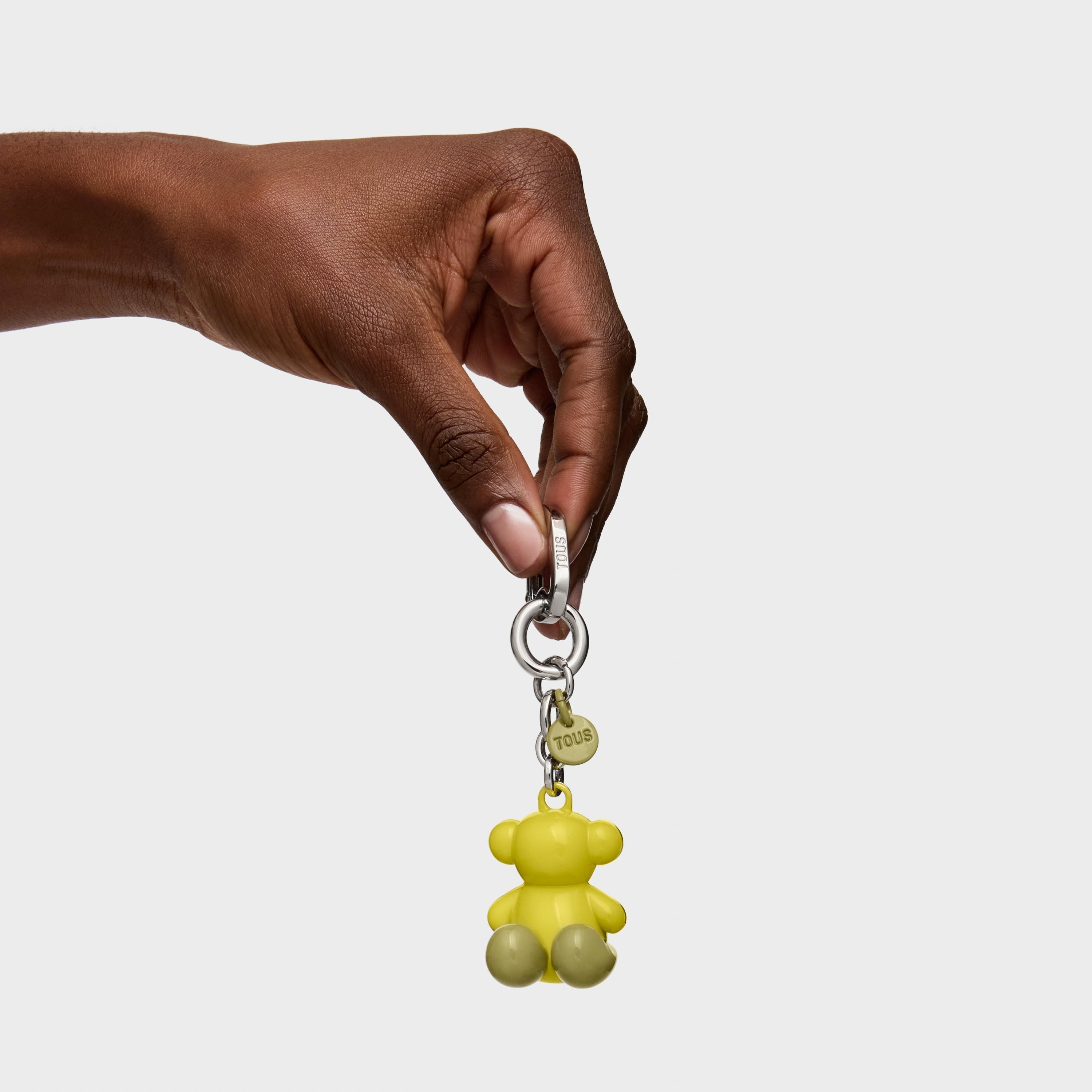 Lime green Key ring Metal Bold Bear