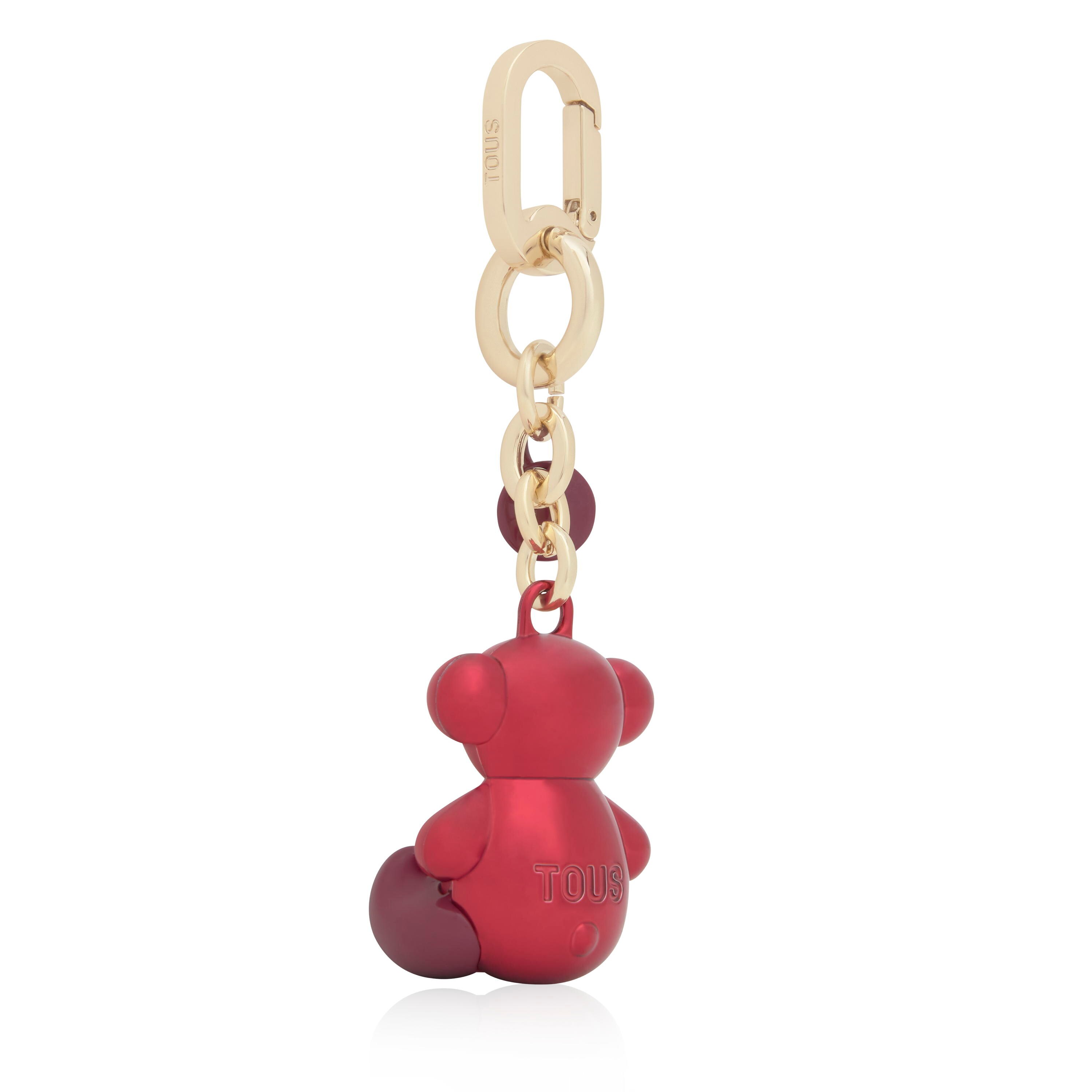 Red Key ring Metal Bold Bear