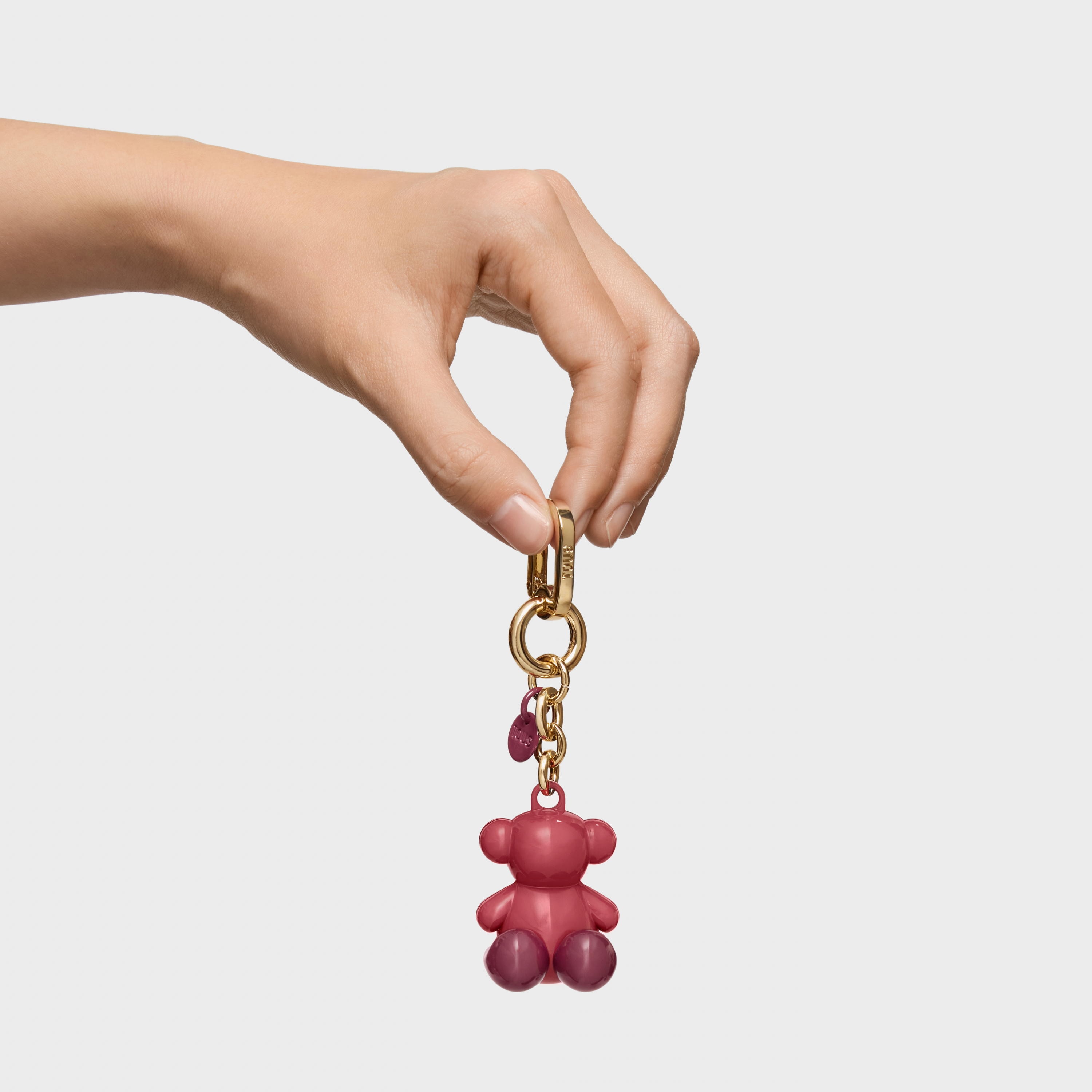 Red Key ring Metal Bold Bear