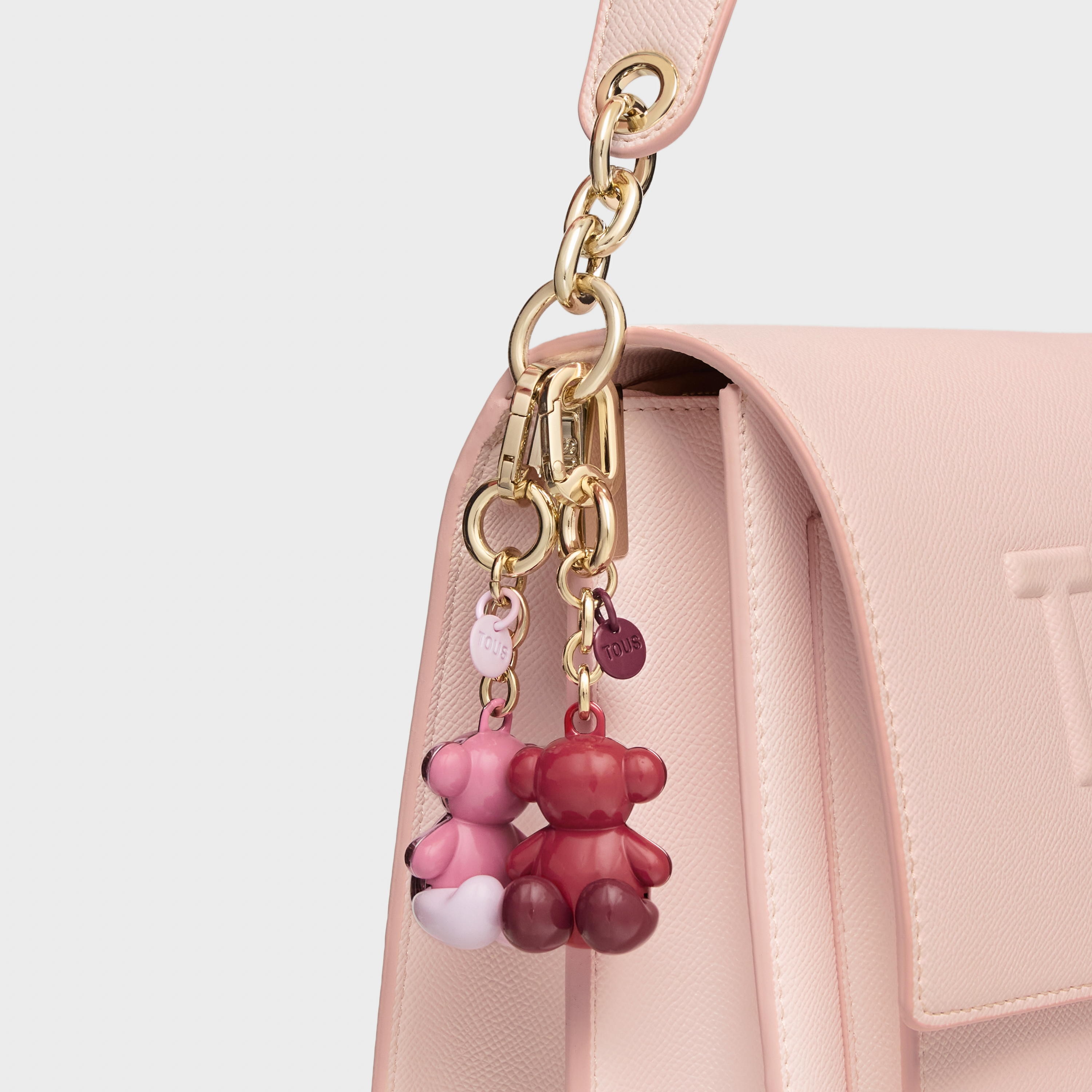 Red Key ring Metal Bold Bear