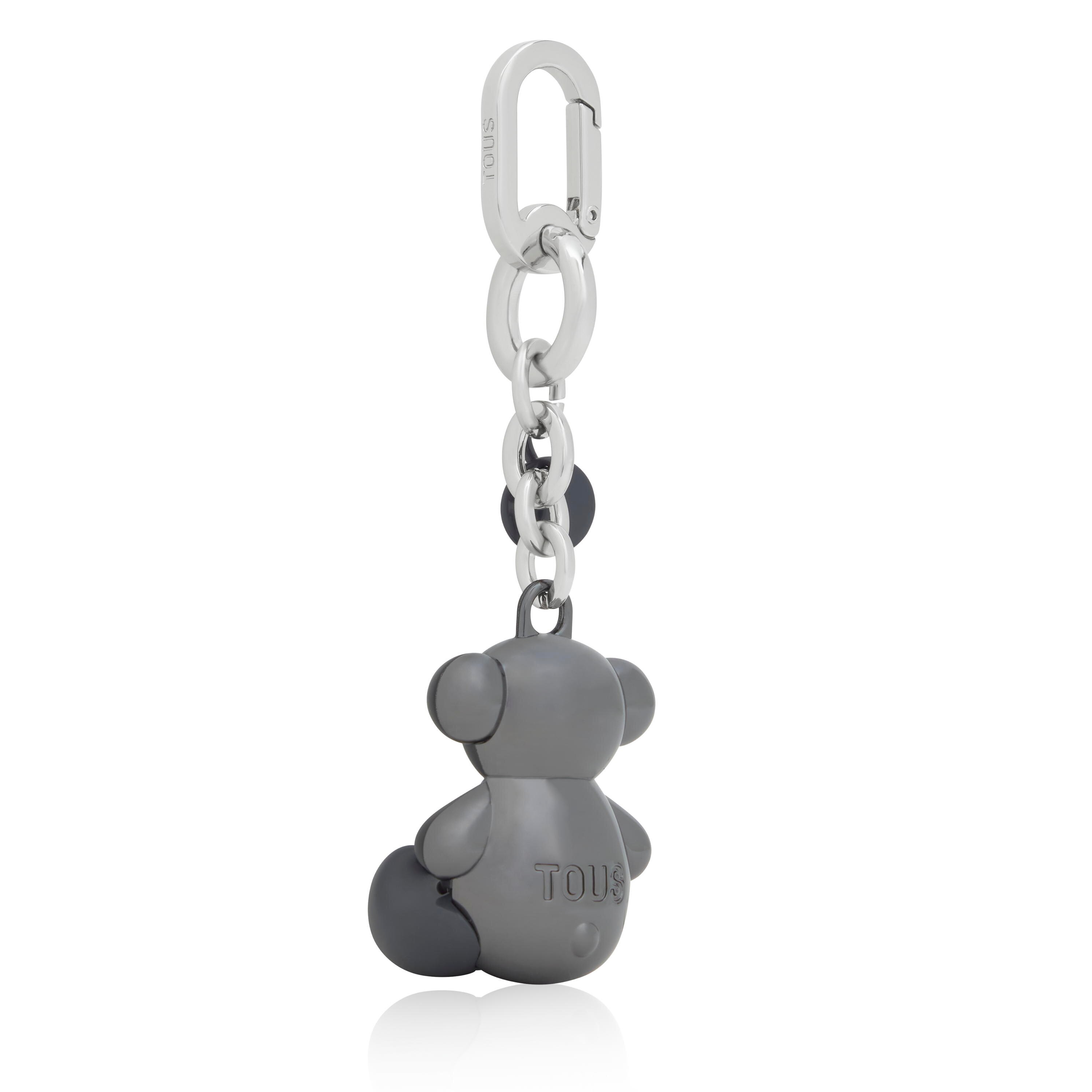 Black metal Key ring Bold Bear
